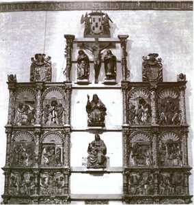 Bidaurreta: conjunto del retablo antes de la rerstauración
